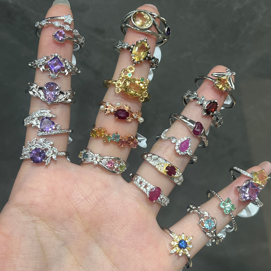 Crystal Ring Collection,S925