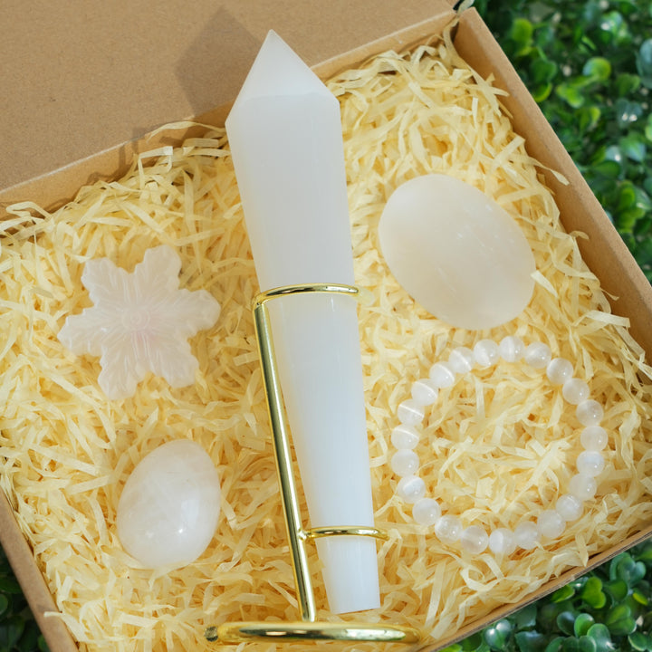 Natural Crystal Value Bundle-Selenite Spiritual Cleansing Kit