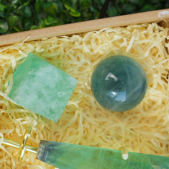 Natural Crystal Value Bundle - Fluorite Green Realm Set