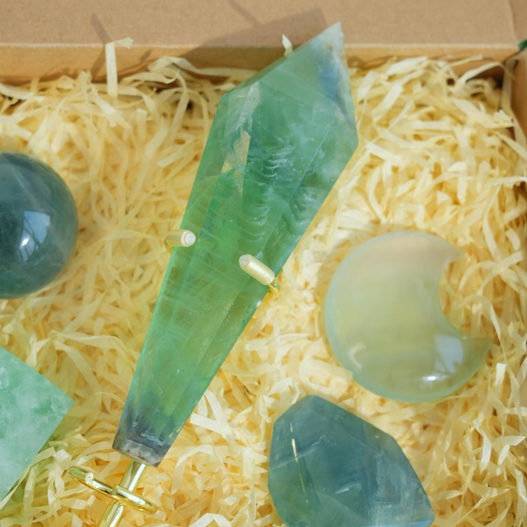 Natural Crystal Value Bundle - Fluorite Green Realm Set