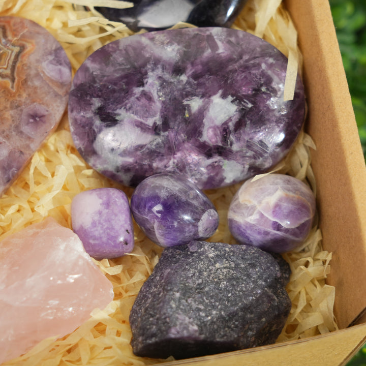 Natural Crystal Value Gift Pack-Chic Pink-Purple Crystal Set