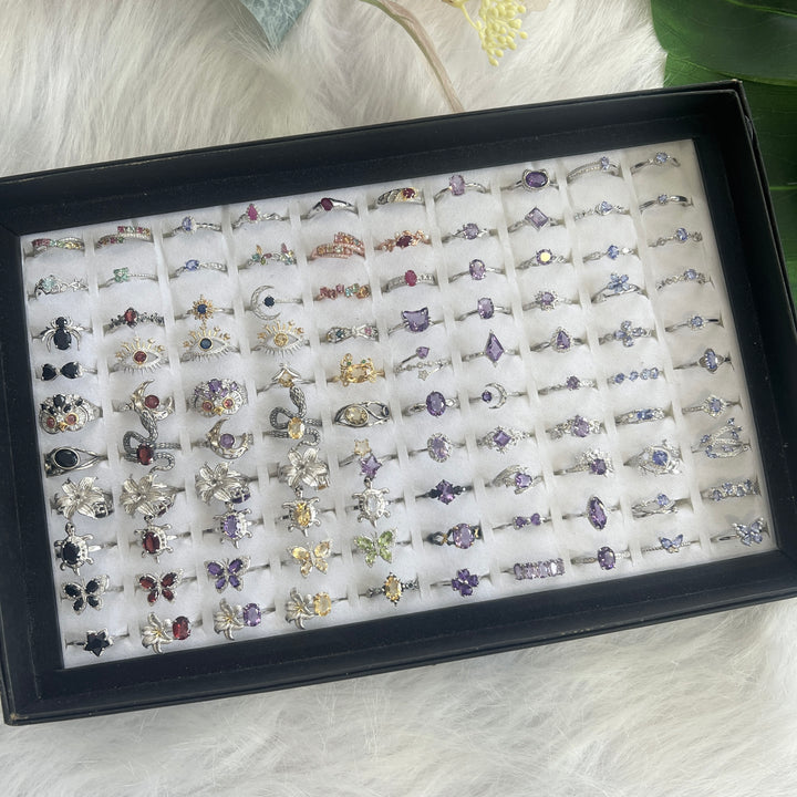 Crystal Ring Collection-4,S925