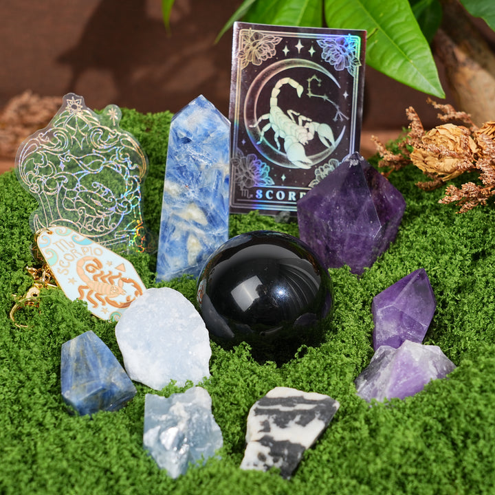 Exclusive Natural Zodiac Crystal Healing Set