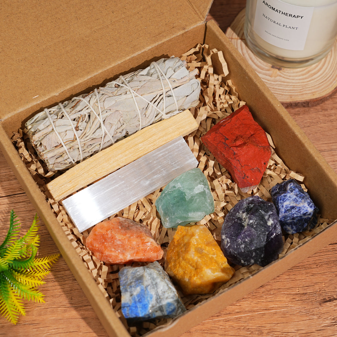 Beginners Chakra Protection Healing Crystal Kit