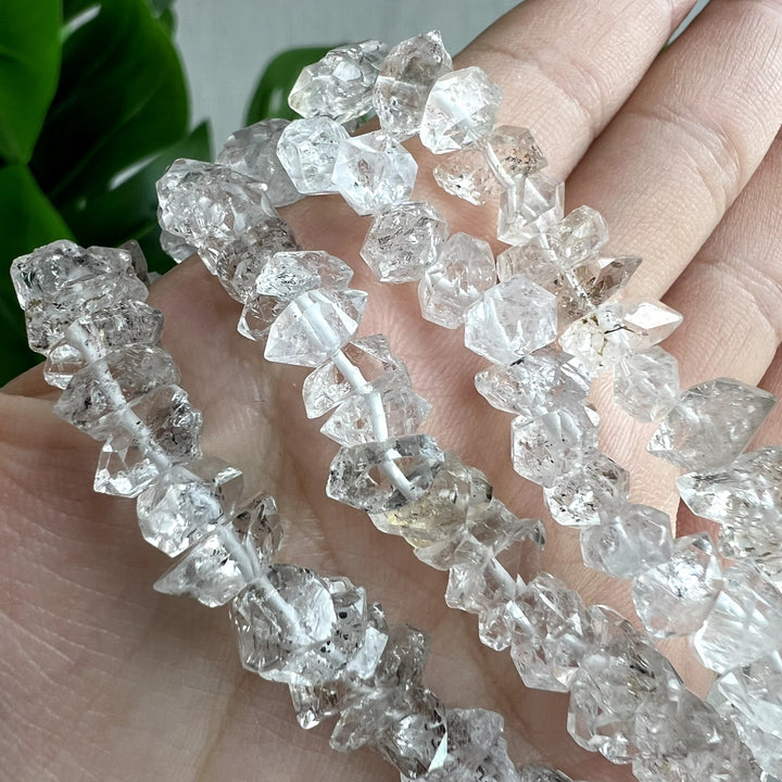 Herkimer Diamond Raw Bracelet, 7mm