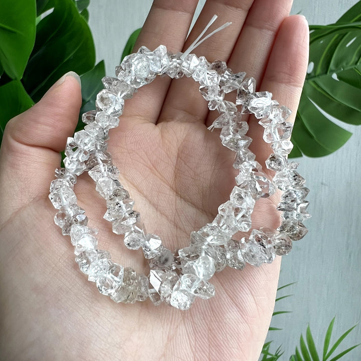 Herkimer Diamond Raw Bracelet, 7mm