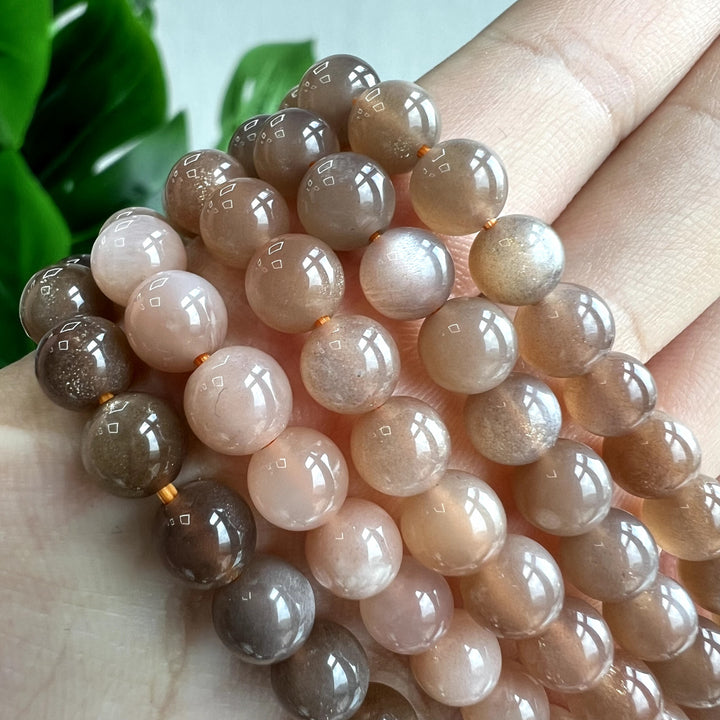 Peach Moonstone Bracelet, 6mm
