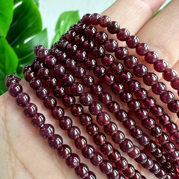 Purple Garnet 3 circle Bracelet, 4mm