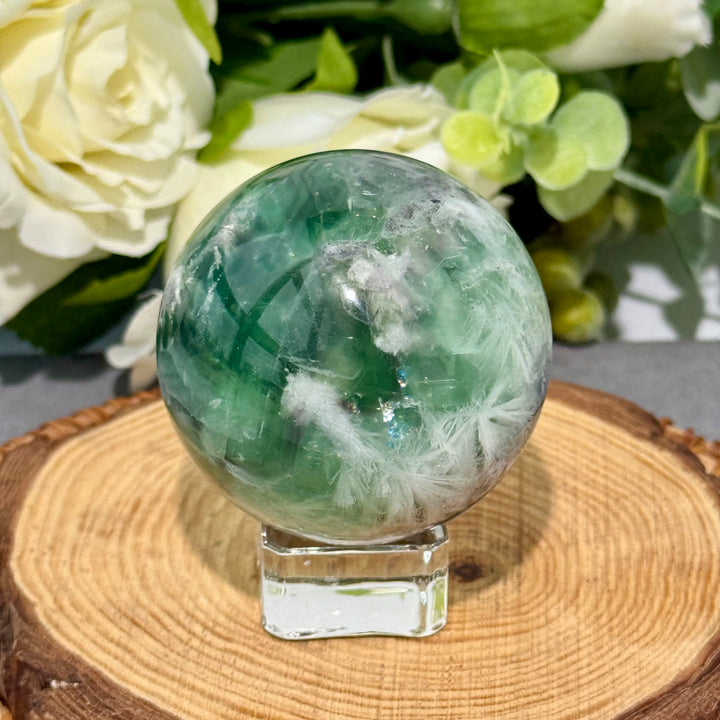 Feather Fluorite Sphere