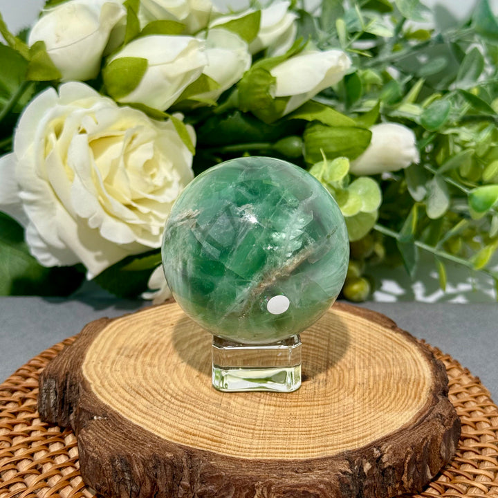 Feather Fluorite Sphere