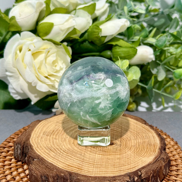 Feather Fluorite Sphere