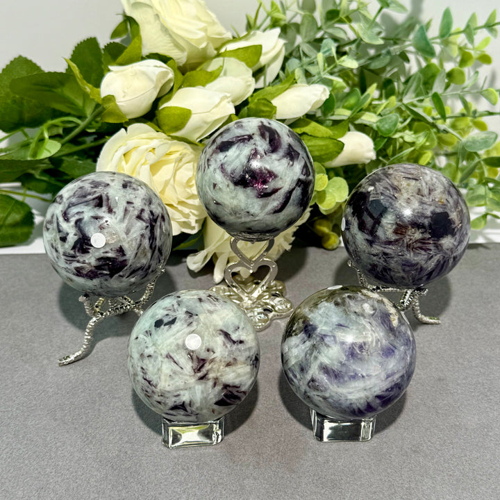 Lepidolite With Tourmaline Sphere