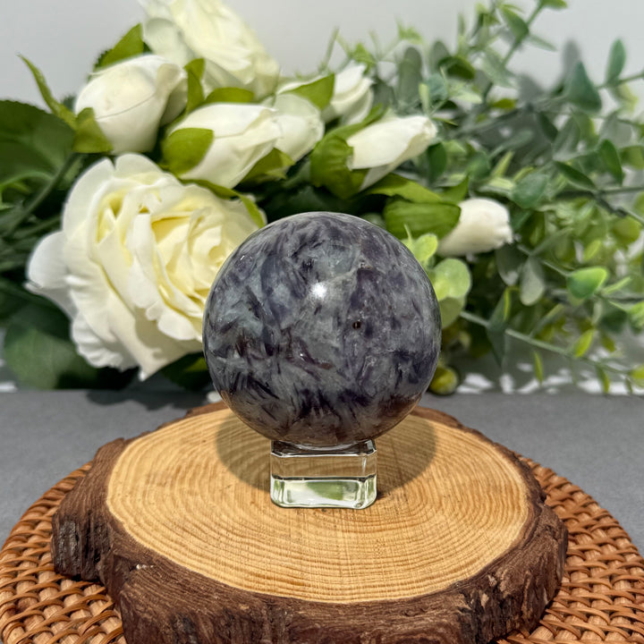 Lepidolite With Tourmaline Sphere