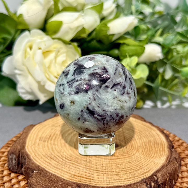 Lepidolite With Tourmaline Sphere
