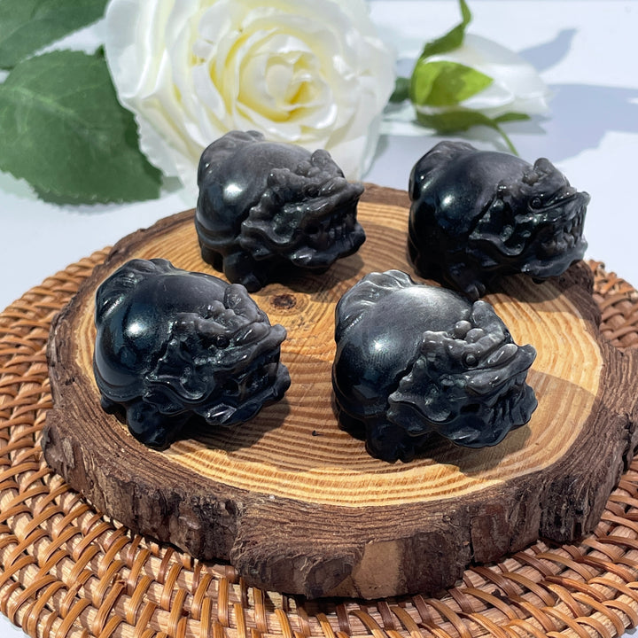 Silver Obsidian Dragon Turtle