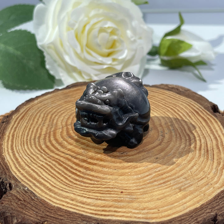 Silver Obsidian Dragon Turtle