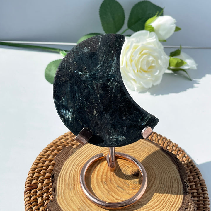 Arfvedsonite with Garnet Stone Moon
