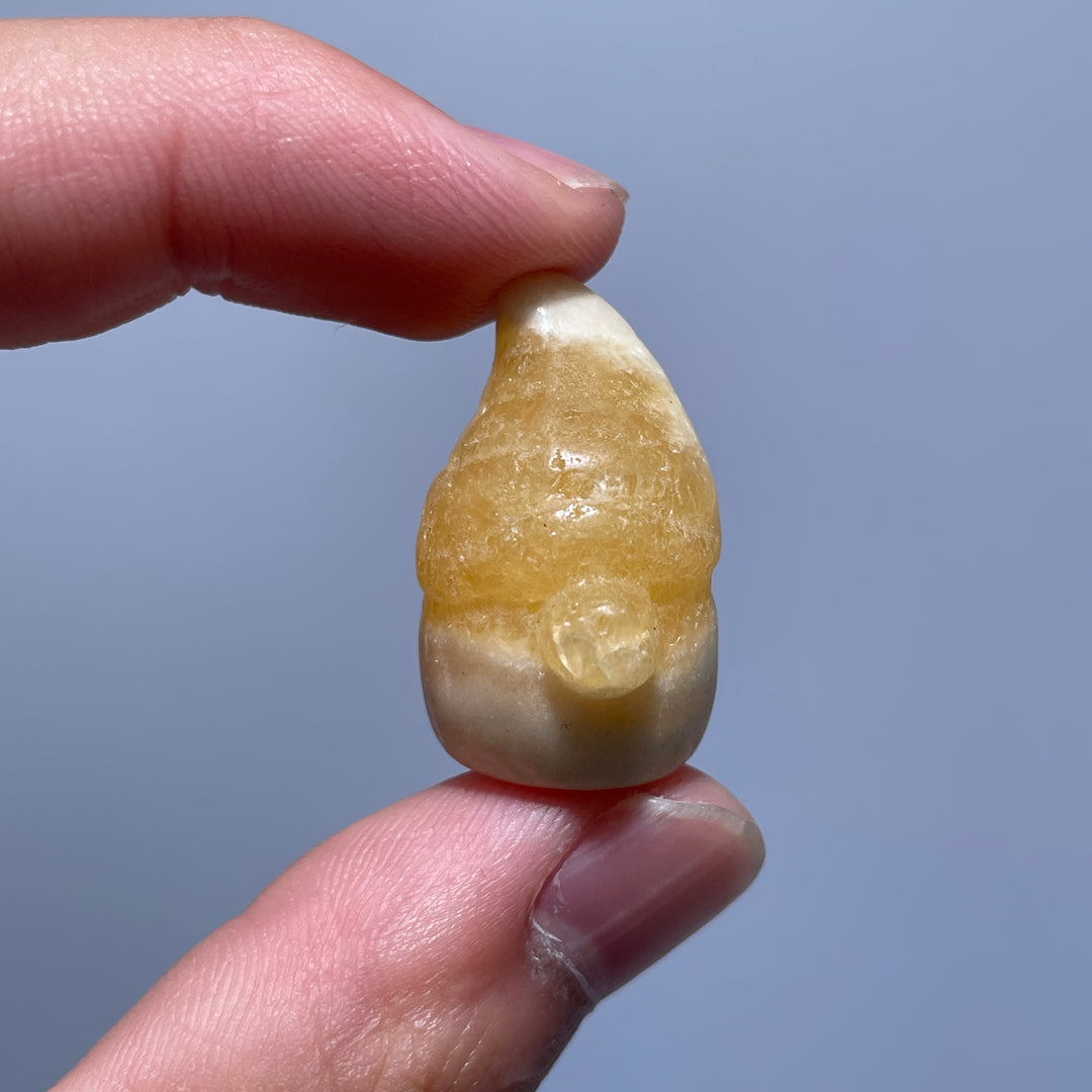 Mini Yellow Calcite Goblin