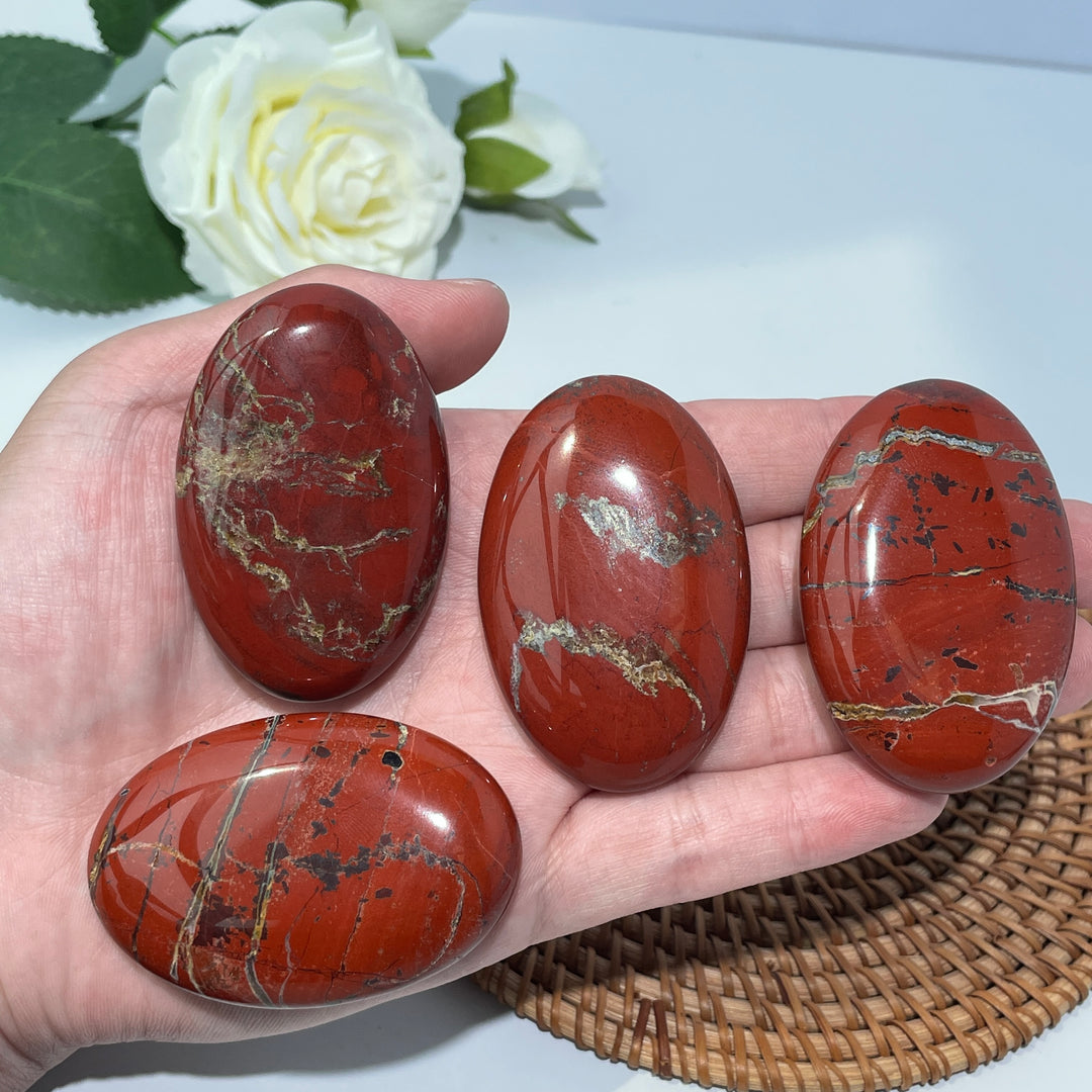Red Jasper Palm Stone