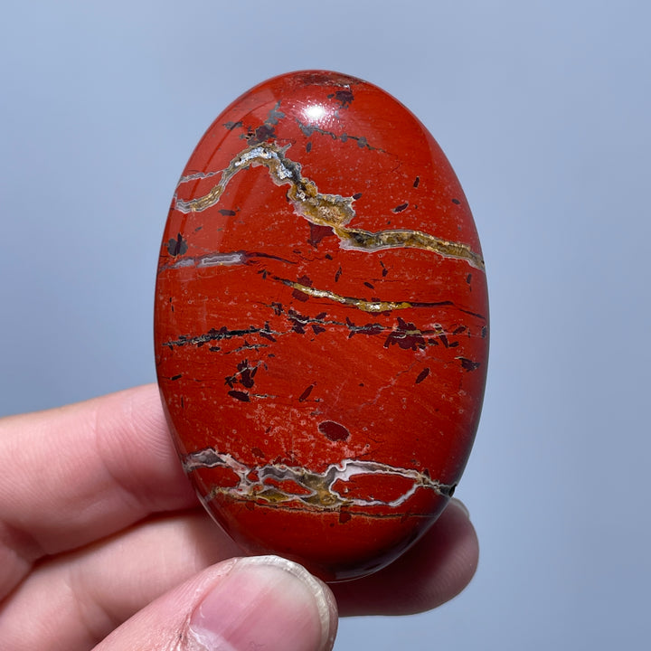 Red Jasper Palm Stone