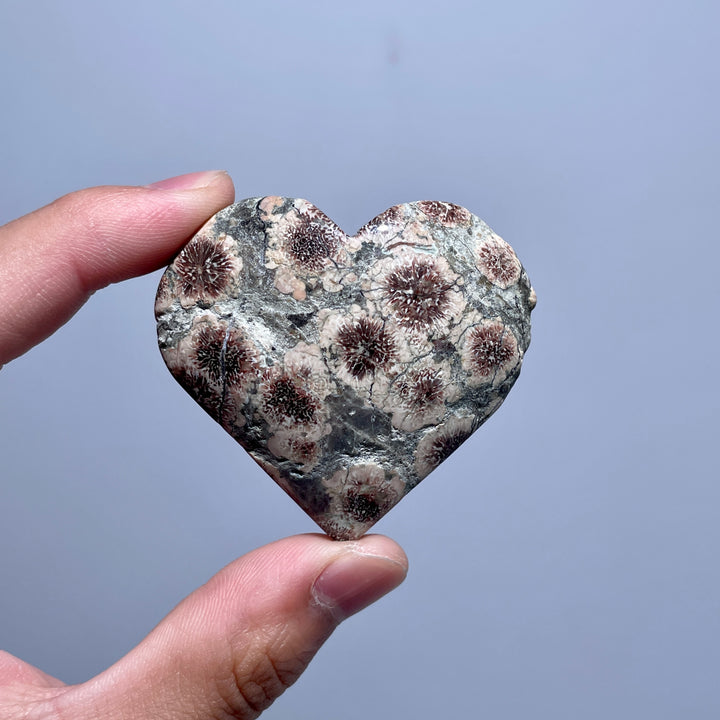 Green Sakura Stone Heart