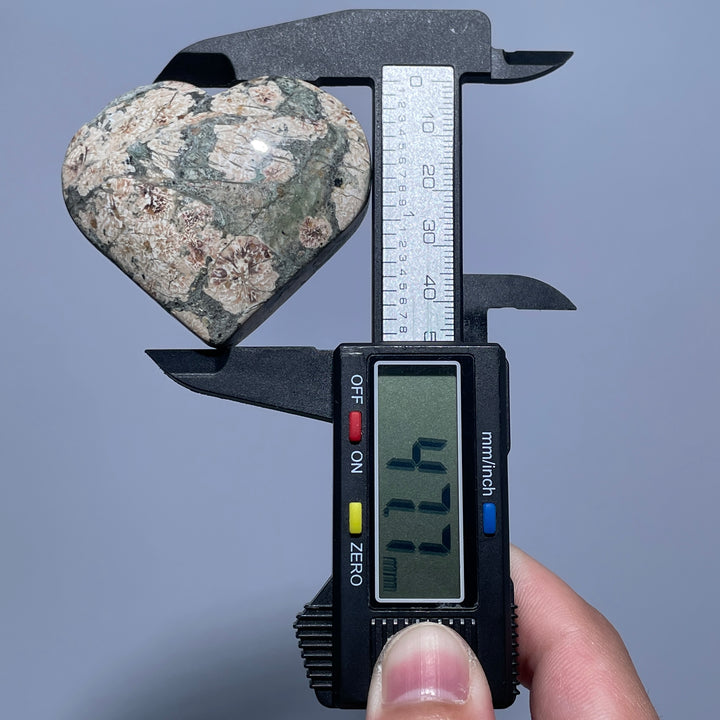 Green Sakura Stone Heart