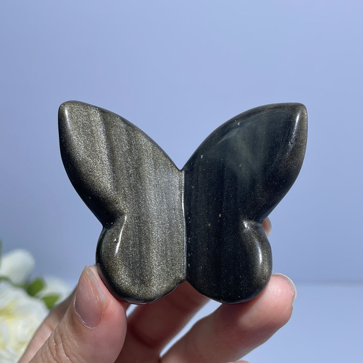Golden/Silver Obsidian Butterfly
