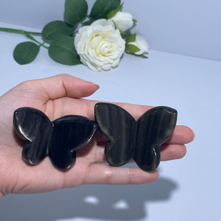Golden/Silver Obsidian Butterfly