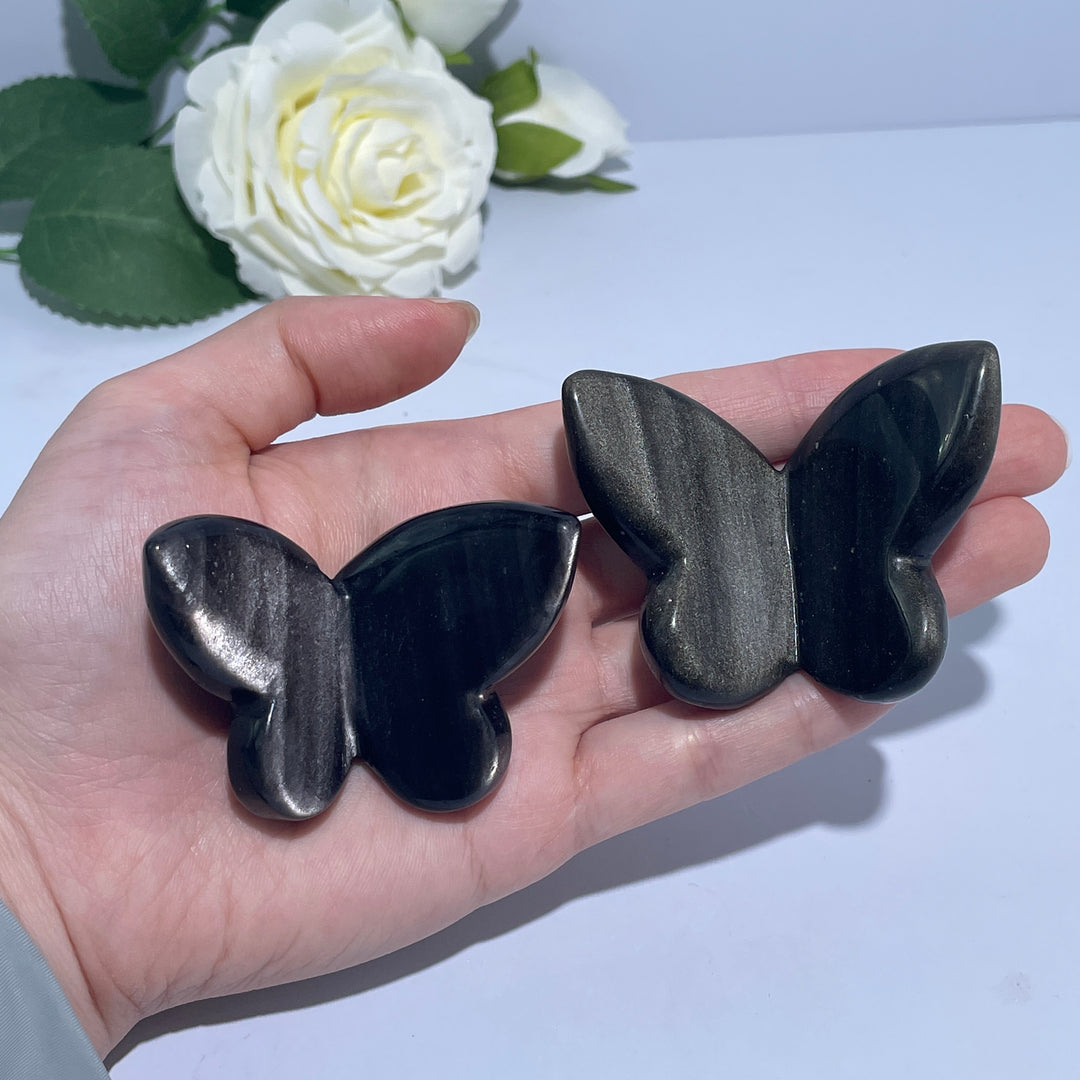 Golden/Silver Obsidian Butterfly