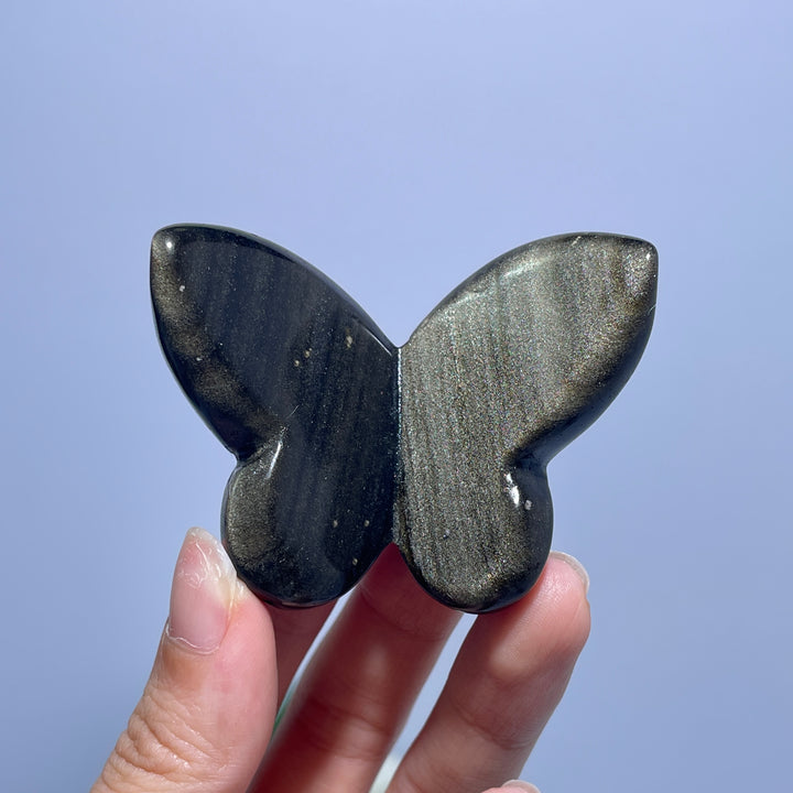 Golden/Silver Obsidian Butterfly
