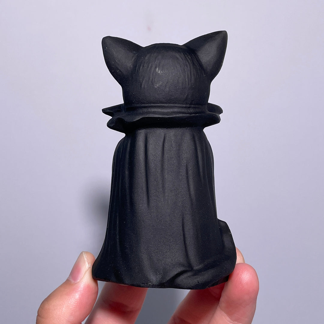 Black Obsidian Pumpkin Cat