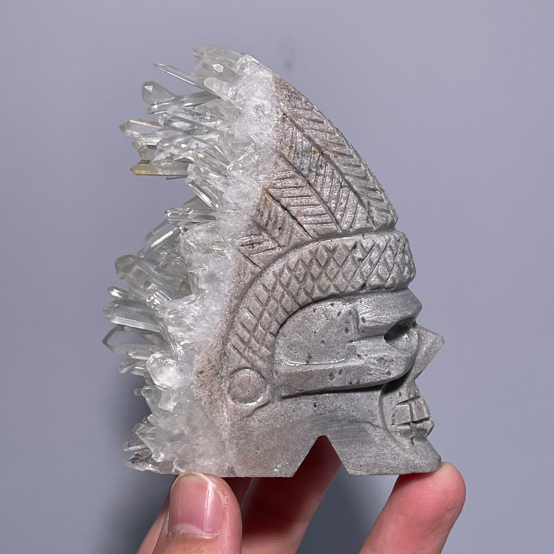 Unique,Crystal Cluster Skull
