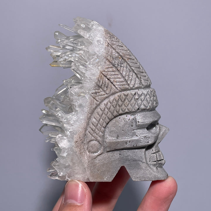 Unique,Crystal Cluster Skull