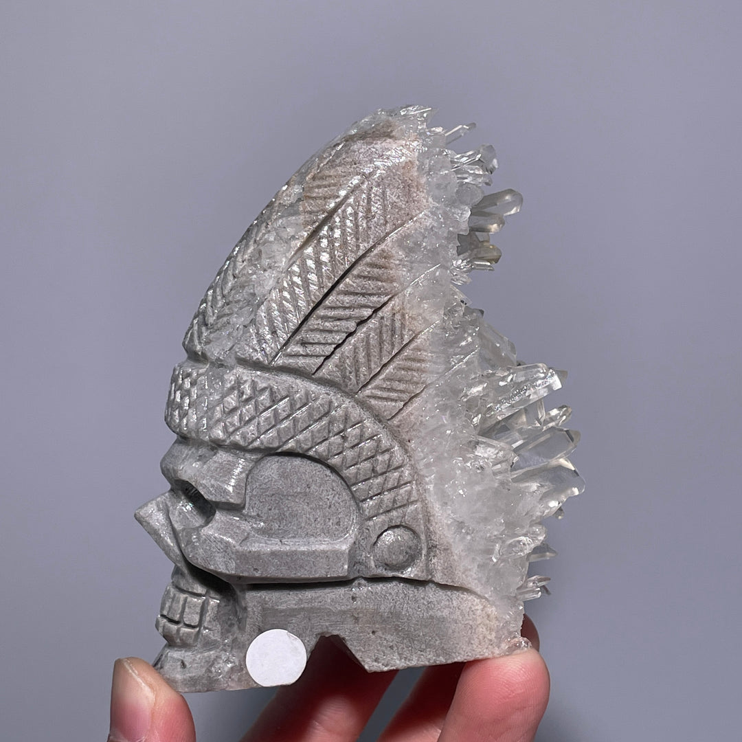 Unique,Crystal Cluster Skull