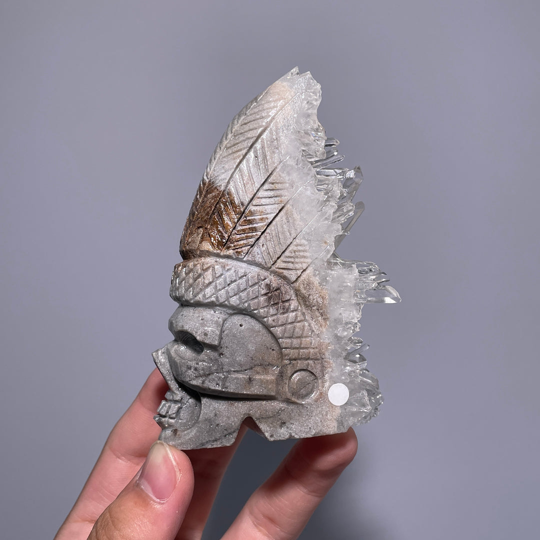 Unique,Crystal Cluster Skull