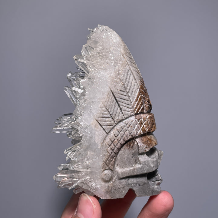 Unique,Crystal Cluster Skull