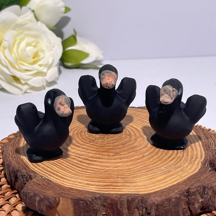 Mini Obsidian Swan