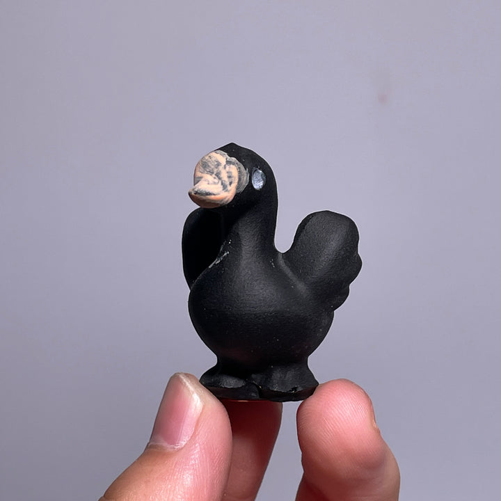 Mini Obsidian Swan