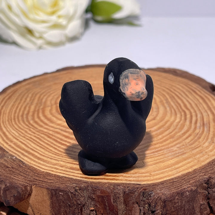 Mini Obsidian Swan