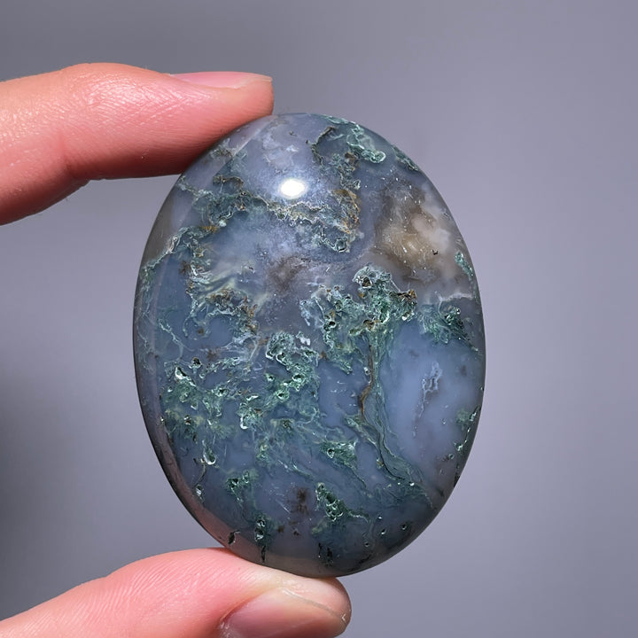Moss Agate Palm Stone