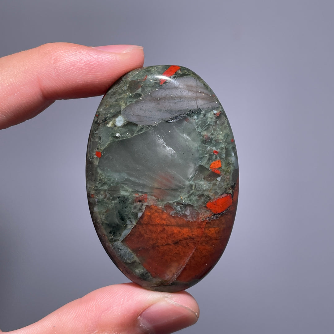 African Bloodstone  Palm Stone