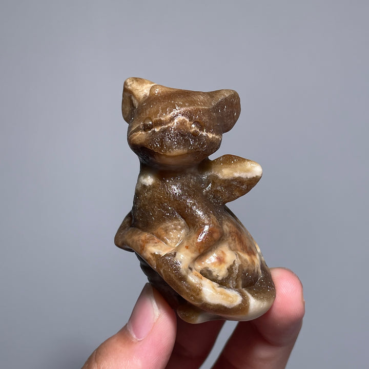Amber Calcite Dragon