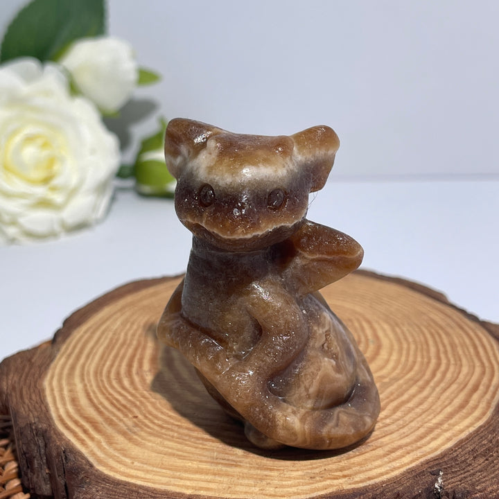 Amber Calcite Dragon