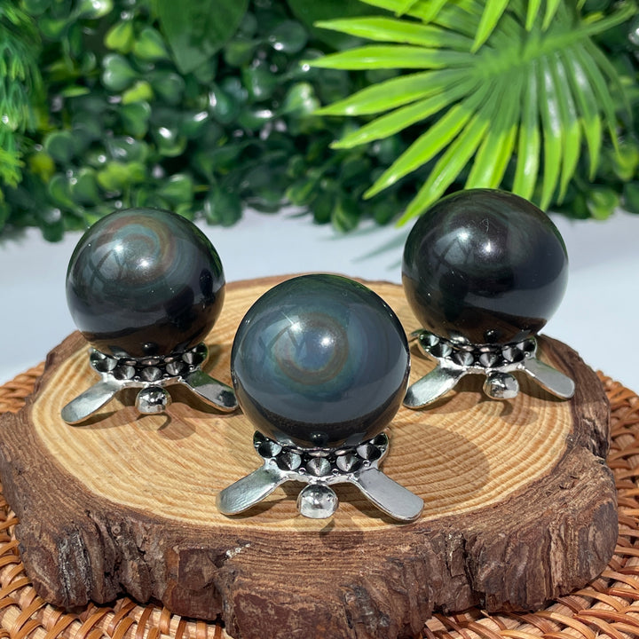 Rainbow Obsidian Sphere