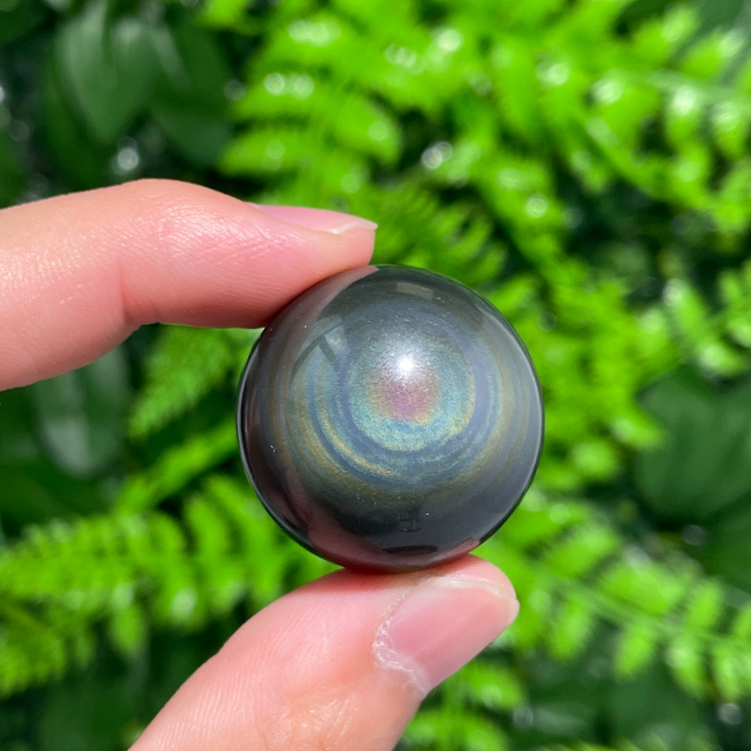 Rainbow Obsidian Sphere