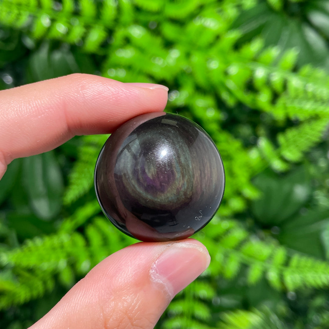 Rainbow Obsidian Sphere