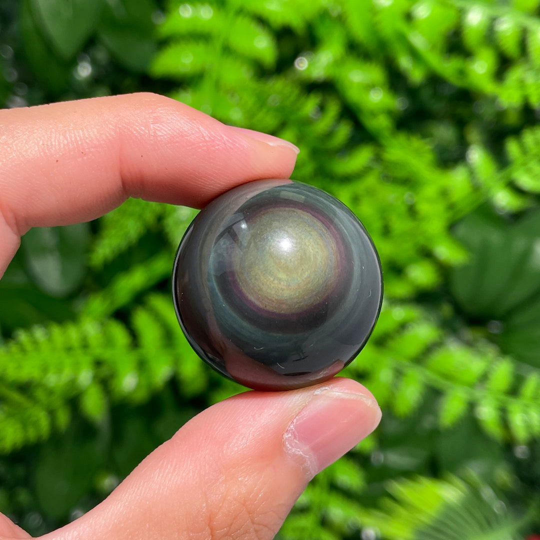 Rainbow Obsidian Sphere