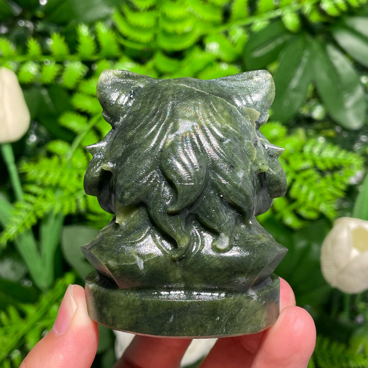 Serpentine Tiger Skull