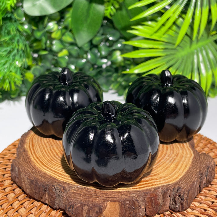 Black Obsidian Pumpkin