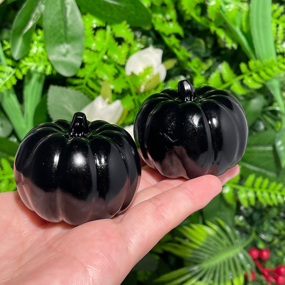 Black Obsidian Pumpkin